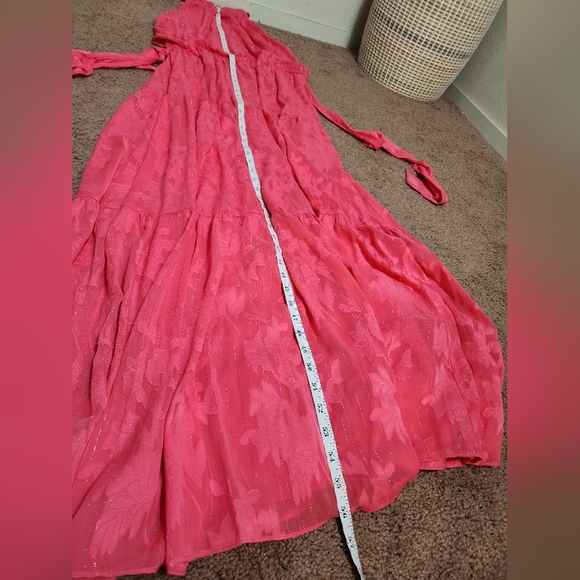 Julia Jordan Floral Sleeveless Tiered Maxi Dress In Pink - Picture 12 of 13